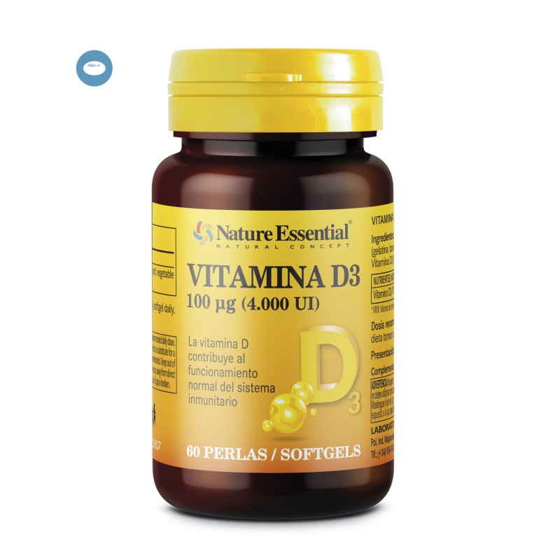 Vitamina D3 4000Ui  60Perlas