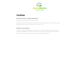 L-Taurina en Polvo | Energía y concentración