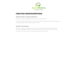 Creatina Monohidrato en Polvo | Energía y rendimiento